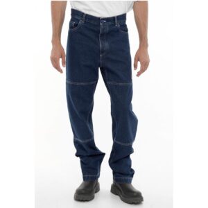 Straight Leg Regular Fit Jeans with Visible Stitching 21cm