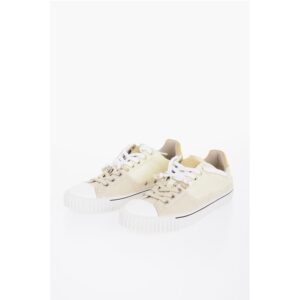 Leather Low-Top Sneakers With Raw-Cut Details