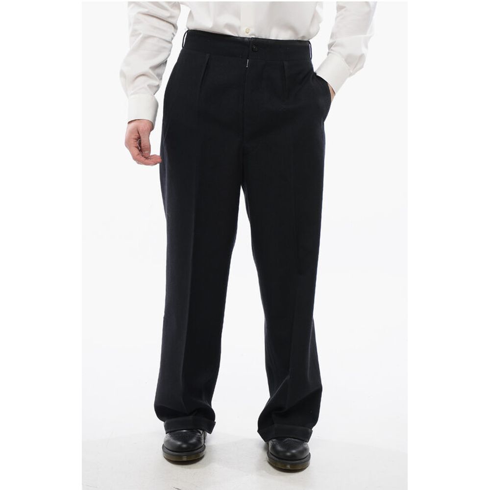 MM1 Wool Straight Fit Pants with Martingales