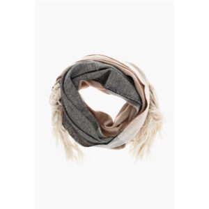 Linen and Virgin Wool AEROSO Scarf with Fringes