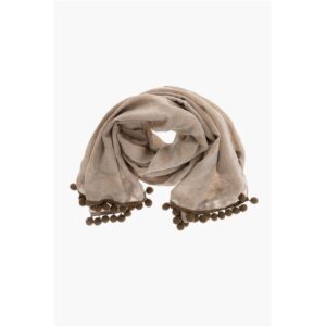 Wool Blend FUMANA Scarf With Embroidery