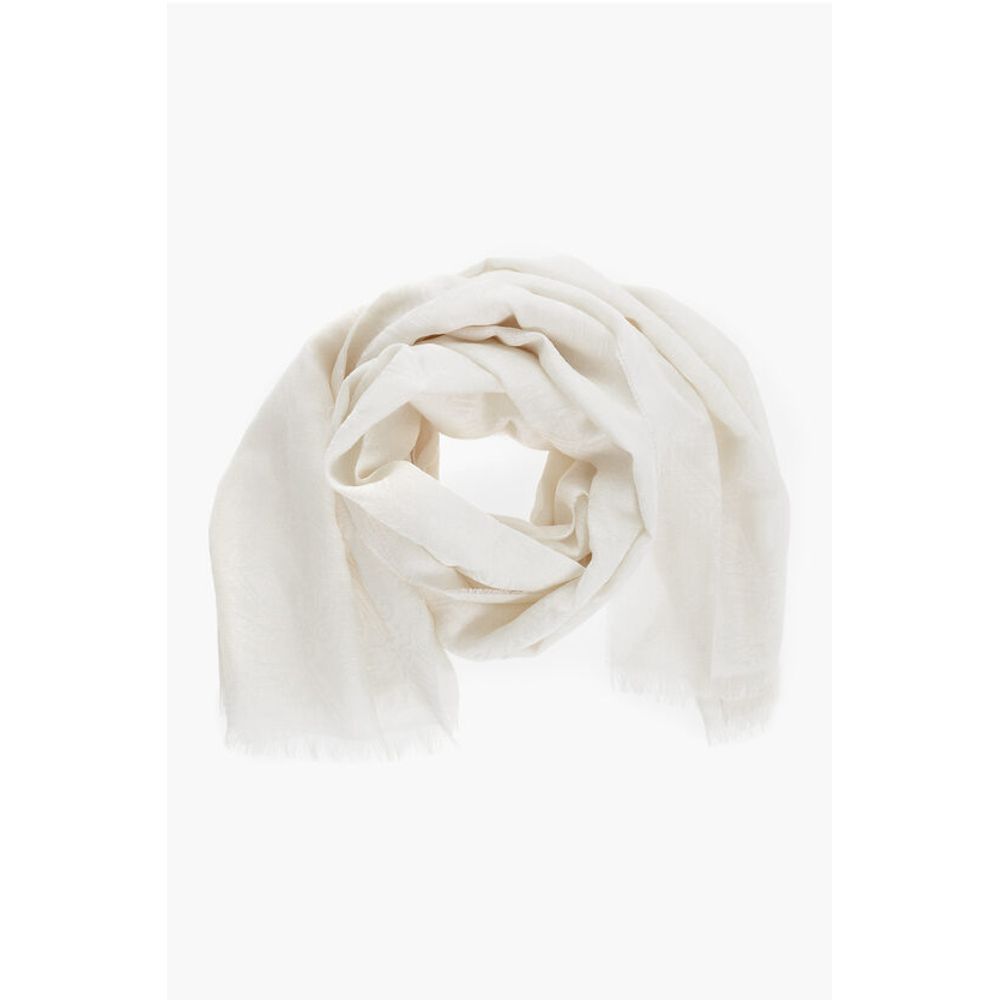 Embroiderd Wool Silk and Linen ELEONOR Scarf