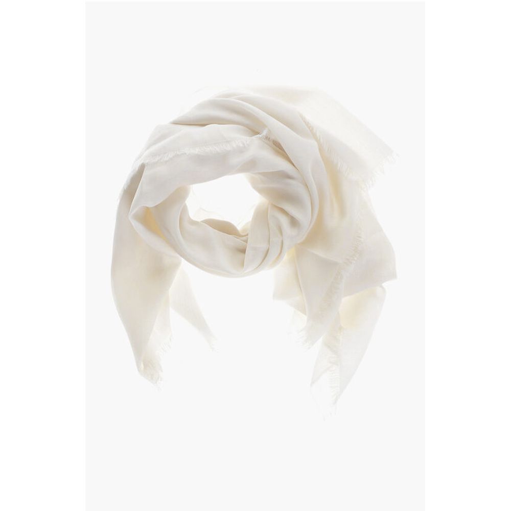Wool and Cotton GEODE Scarf With All-Over MM Monogram
