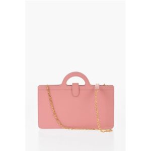 Leather Shoulder Bag with Internal Card-Sized Compartments