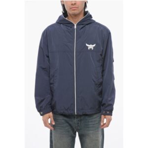 Nylon Jacket with Hood and 2-Pockets