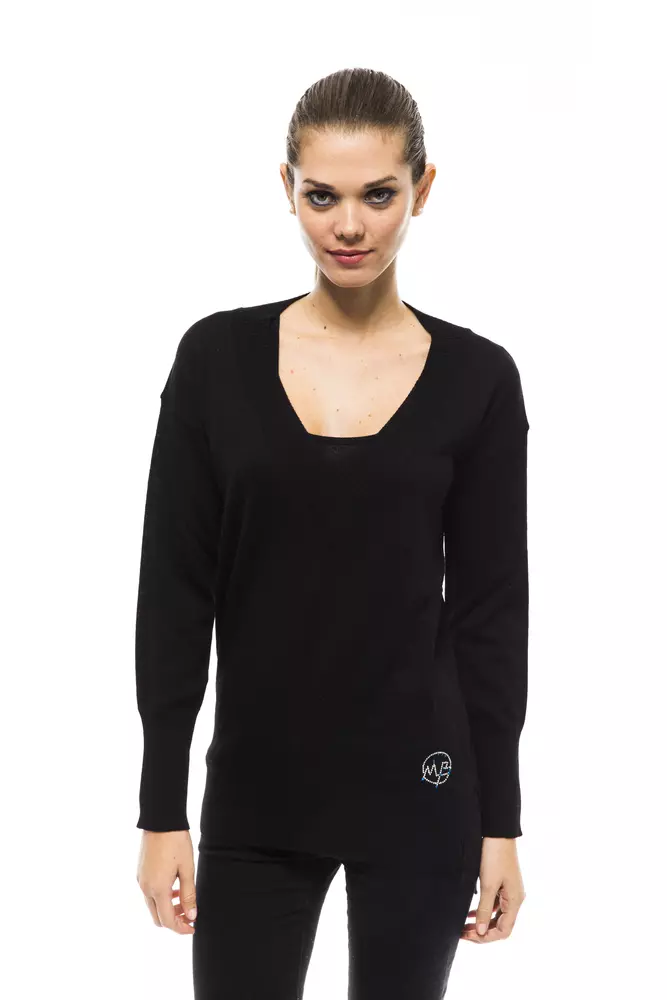 Black Wool Women Sweater