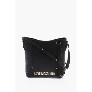 LOVE Texture Faux Leather Tote Bag with Embossed Logo