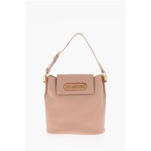 LOVE golden logo faux leather shoulder bag