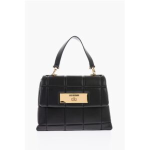 LOVE Faux Leather Padded Bag with Removable Shoulder Strap