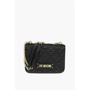 LOVE Quilted faux Leather Bag with Golden Chain