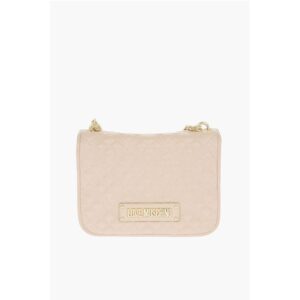 LOVE Quilted Faux Leather Shoulder Bag with Embossed Logo