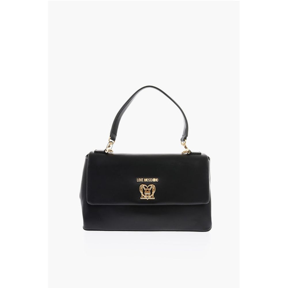 LOVE Faux Leather Handle Bag with Removable Shoulder Strap