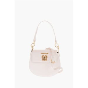 LOVE Faux Leather Mini Saddle Bag with Golden Closure Turn L