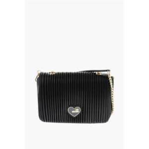 LOVE Faux Leather Shoulder Bag with Golden Chain