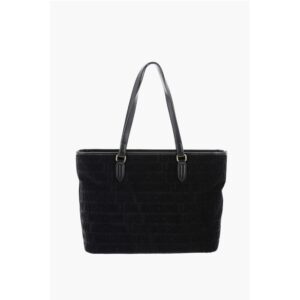 LOVE Faux Leather and Sponge Tote Bag with Embossed Logo
