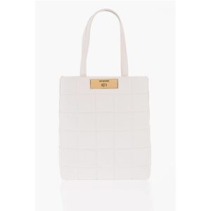 LOVE Quilted Faux Leather Tote Bag with Turn Lock Closure