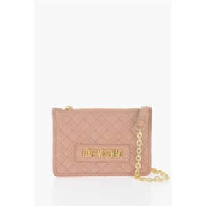 LOVE Quilted Faux Leather Clutch with Removable Chain Should