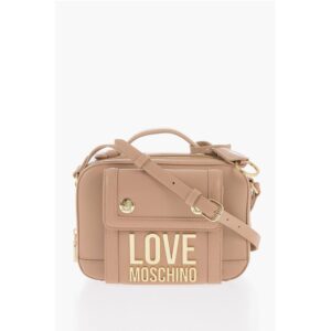 LOVE Faux Leather Crossbody Bag with Golden Logo