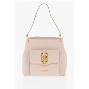 LOVE Faux Leather Shoulder Bag with Golden Details