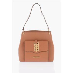 LOVE Faux Leather Shoulder Bag with Golden Details