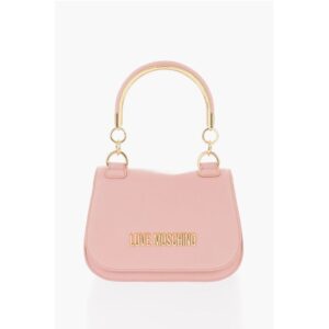 LOVE Faux Leather Handbag with Golden Handle and Removable S