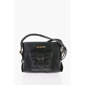 LOVE Faux Leather Crossbody Bag with Braided Details