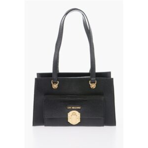 LOVE Faux Leather Shoulder Bag with Golden Details