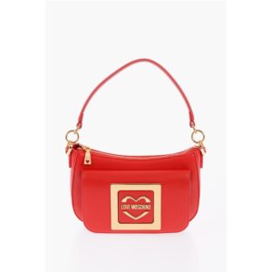 LOVE Faux Leather Bag with Removable Shoulder Strap and Meta