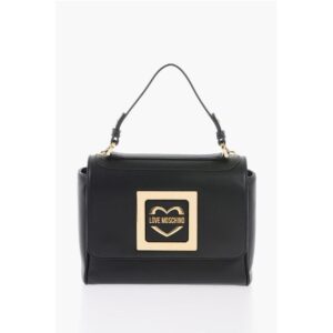 LOVE Faux Leather Shoulder Bag with Golden Details