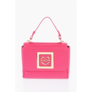 LOVE Faux Leather Shoulder Bag with Metal Golden Logo