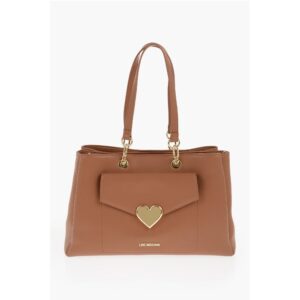 LOVE Faux Leather Tote Bag with Golden Logo