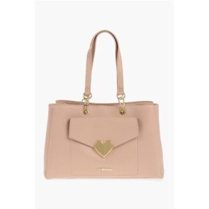 LOVE Faux Leather Tote Bag with Golden Logo