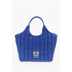 LOVE Quilted Nylon Tote Bag with Faux Leather Trims