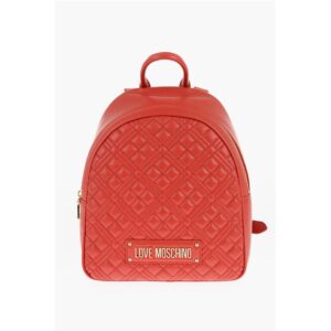 LOVE Quilted Faux Leather Backpack with Golden Logo