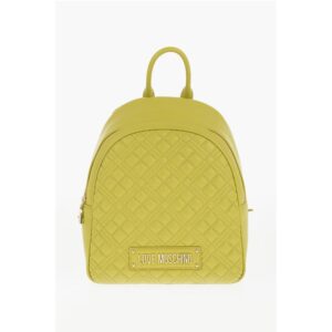 LOVE Quilted Faux Leather Backpack with Golden Logo