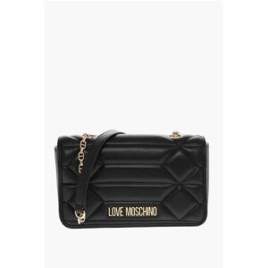 LOVE Leather Shoulder Bag with Golden Effect Logo