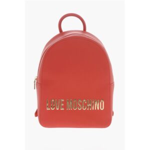 LOVE MOSCHINO Faux Leather Backpack with Lettering Logo