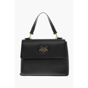 LOVE MOSCHINO Saffiano Faux Leather Hande Bag with Removable