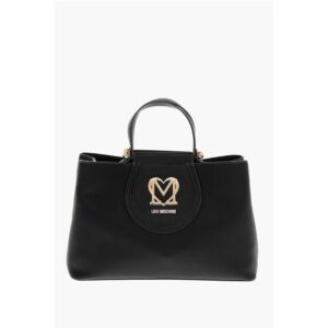 LOVE Faux Leather Tote Bag with Golden Logo