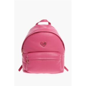 LOVE Faux Leather Backpack with Metal Heart