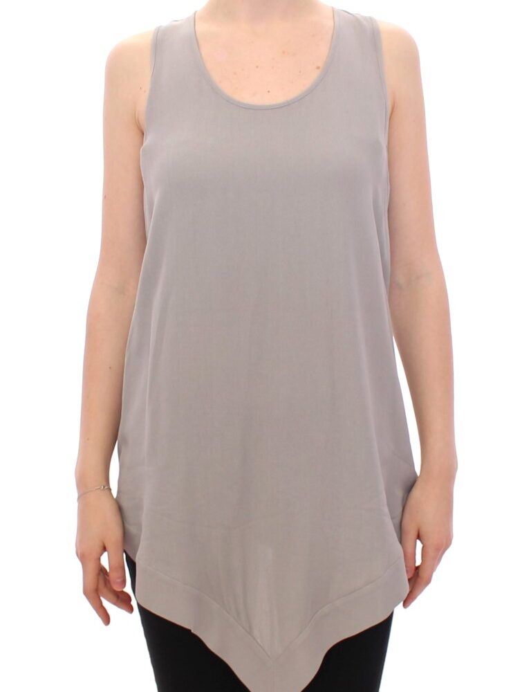 Elegant Gray Viscose Top – Timeless Style