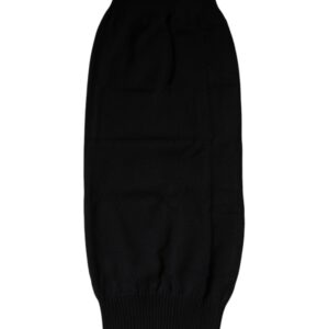 Black Cashmere Knitted Neck Warmer Foulard Scarf