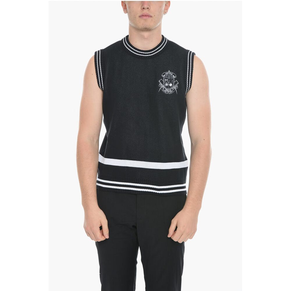 Organic Cotton Two-Tone Vest with Rib Edges