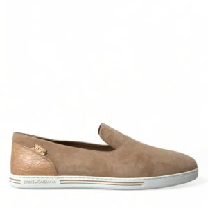 Elegant Beige Leather Loafers