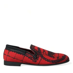 Torero-Inspired Luxe Red & Black Loafers