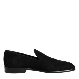 Black Suede Slip On Loafers Formal Shoes