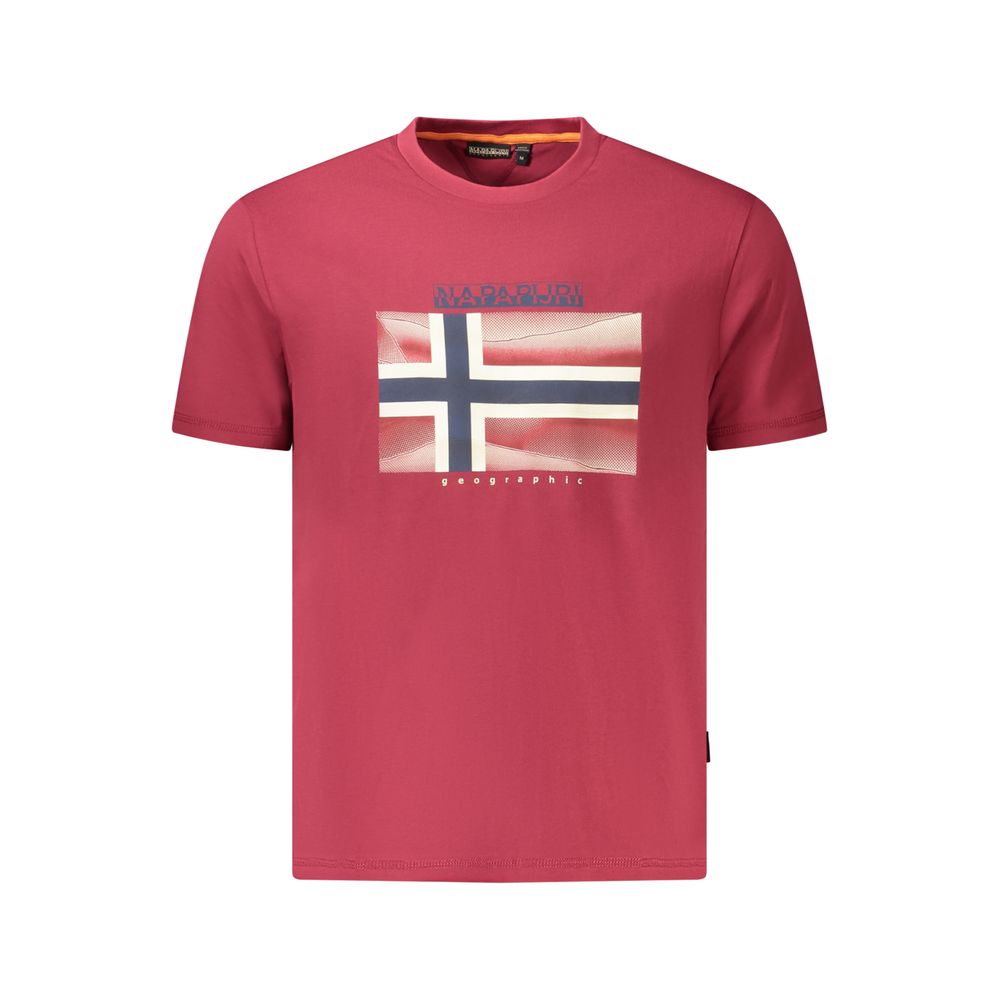Red Cotton Men T-Shirt