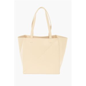 Solid Color Faux Leather THE ORIGAMI Tote Bag