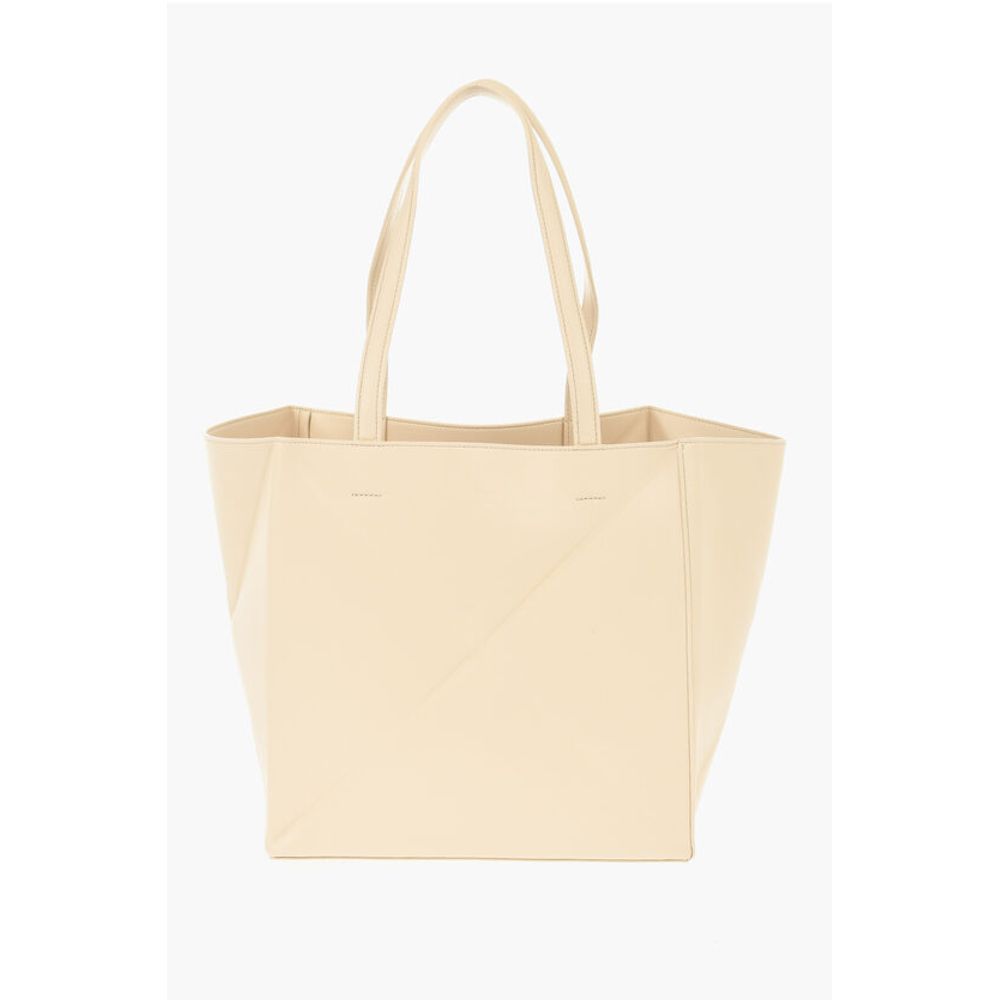 Solid Color Faux Leather THE ORIGAMI Tote Bag