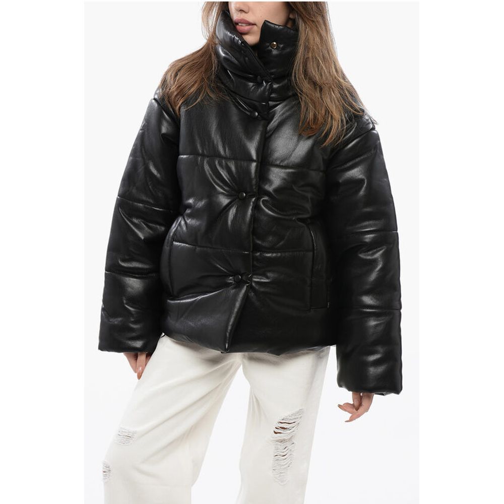 Faux Leather HIDE Jacket wth Snap Buttons